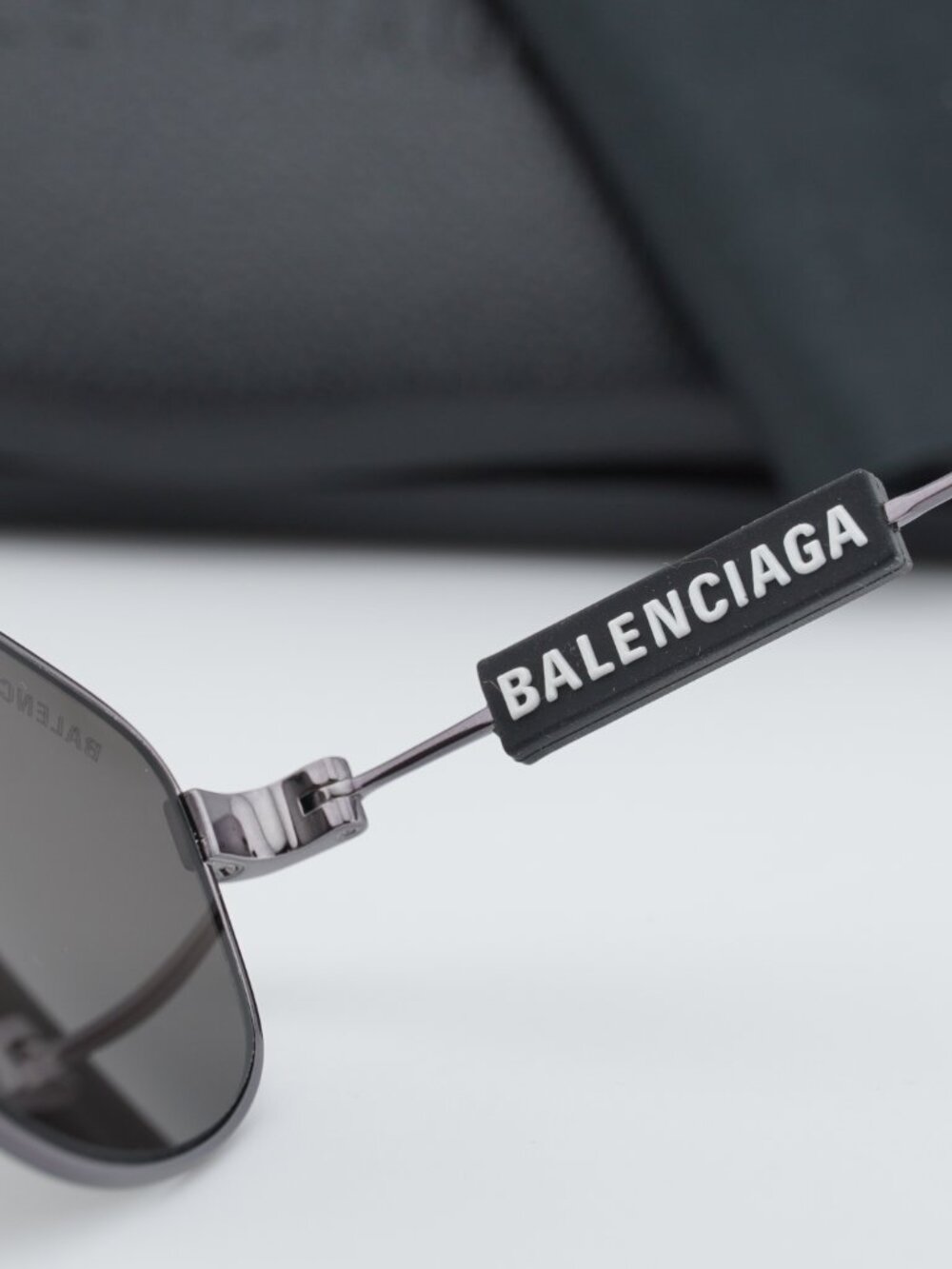 Balenciaga BB0115S 001 Aviator Sunglasses - Grey/Dark Grey - Picture 8 of 12
